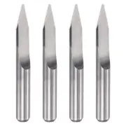 1/8" Shank 0.6mm Tip 30 Degree Solid Carbide Wood Engraving CNC Router Bit 4PC