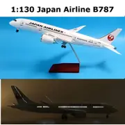 1:130 Japan Airline B787 Plane Model LED Light Wheels JAL Boeing Aircraft Model