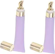 2pcs Purple Frosted Eye Cream Empty Cosmetics Dispenser Cream Tube for Women Cosmetic Tube Portable Eye Cream Tube Eye Cream Tube Empty Makeup Cream Tool Travel Tubes Violet Pp