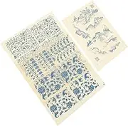4 Sheets of Classic Clay Transfer Decals Chic Transfer Paper for Pottery Easy Cuttable Decals for Home Decor Projects
