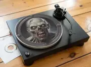 Undead Zombie Felt Record Player Turntable Slipmat Mat, Metal Punk 666 Rock