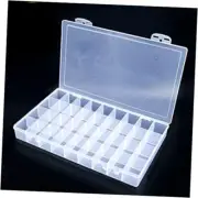 1PCS 36 Grids Large Plastic Organizer Box with Dividers, 1PCS 36Grids white