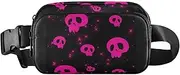 [Amooorous] Y2k Peach Skull Fashion Fanny Waist Pack for Women Men Large Capacity Cross Body Bag Belt Pack with Adjustable Strap for Travel Gym Work, y2k Peach skull, 1 size