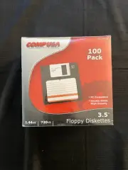 100 Pack Compusa sku 304250 3.5 Floppy Diskettes Disks Brand NEW Sealed