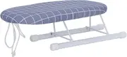 MINI Ironing Board Foldable Sleeve Cuffs Collars Ironing Table Travel Home USE (クラシックな青い格子縞)