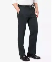 Dockers Mens Signature Lux Cotton Classic Fit Creased Stretch Khaki Pants