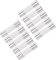 uxcell Ceramic Cartridge Fuses 5A 250V 5x20mm Slow Blow Replacement for Stereo Audio Alarm Amplifier Ceramic 10pcs