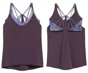 Athleta Solace Support Top In Powervita Agate Purple/Supernova NWT $64 S Small