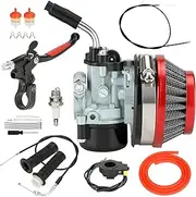 CILOYU 2 Stroke Carburetor Throttle Cable Assembly Clutch Lever Kit for 80cc 100cc 49cc 50cc 66cc Engine Motorized Bicycle Bike Gas Motor Motorcycle Parts with 7/8" 22mm Handlebar Grip