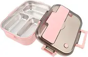 Kids Lunch Box Containers 3 Compartment Stainless Steel with Included Utensils Insulated for School