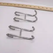 (2-Pk) Simtive Shower Door Towel Hooks Stainless Steel Silver for Bathroom