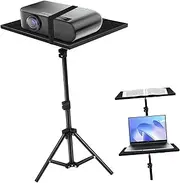 WHAMVOX Projector Stand Tripod with Flat Base Multifunctional Mount for Laptop Tablet and Projector Stable Platform for Office and Classroom Presentations