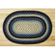 Capitol Earth Rugs Blueberry-Creme Jute Braided Rug