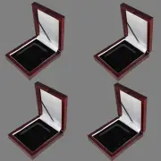 4 Pak Display Box 1 Coin Certified Slab Wood Mahogany Finish