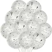 PANTIDE 37Pcs Memorial Balloons Set White Remembrance Funeral Celebration of Life Biodegradable Latex Balloons with Ribbon Miss You Forever Love You Always We Will Never Forget You Balloons Decorations