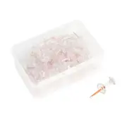 100pcs Transparent Rose Gold Push Pins Thumb Thumbtack Board Pins Drawing Photo