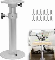HWHongRV Upgraded Boat Table Pedestal, Detachable Adjustable Aluminum Alloy RV Table Base Stand Leg Base Mount Frame 17.8‑27.2 inch Height Range for RV Marine Boat Marine Yacht