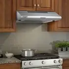 5-Layer Filter Range Hood Stainless Steel 3-Speed Kitchen Canopy Ducted 125W