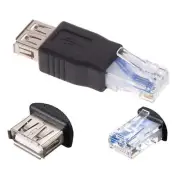 100x USB A Female To Ethernet LAN RJ45 Male 10/100Mbps Network Adapter Connector
