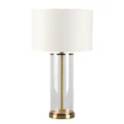 CAFE LIGHTING Left Bank Table Lamp - Brass with White Shade