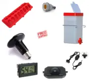 Kit for brooder with Ceramic heat lamp, dimmer switch and digital thermometer