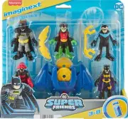 Imaginext DC Super Friends Batman Toys Family Multipack Figure Set, 5 Characters