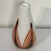 Murano Vase - White/Brown/Black