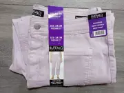 BUFFALO David Bitton Pants Adult Size 14/34 Lilac Brigette High Rise Crop Womens