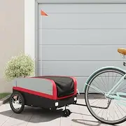 Bike Trailer Black and Red 45 kg Iron,Bicycle Trailers 9.7KG-94069