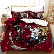 v4975 Bed Sheets RWBY Anime Duvet Cover Bedding Set 3-Piece Comforter Cover & Pillowcases Gift Bed Sheets IU4975
