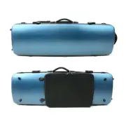 blue 4/4 Violin Case Carbon Fiber Music Sheet Bag & Code lock Oblong Case