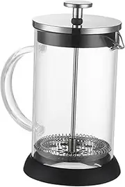 Ciieeo 1Pc Stainless Press Multi Function Infuser and Tea Kettle Heat Resistant Design Stylish Black Finish for Hot Cold Beverages Present for Friends and Family