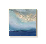 Gold and Blue Abstract Wall Art Canvas 3 sizes available