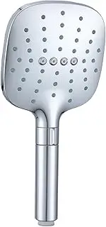 [OZfly] Square Handheld Shower Head-Chrome Finish, Multiple Spray Settings-Round Hand-held Shower Head,
