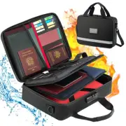 Fireproof Document Box with Lock, File Organizer Bag with 2000℉ Heat Insulate...