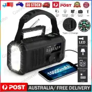 10000mAh Portable Solar Radio Emergency Crank Radio Dynamo AM/FM Radio SOS Alarm