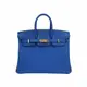 [二手] Hermes Birkin 牛皮金扣手提柏金包-25cm(I7 馬賽克藍)