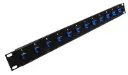 12 Port SC Fiber Patch Panel Singlemode (Blue Couplers) (Loaded 1u) 19"
