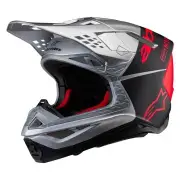 Supertech S-M10 Flood Helmet Ece 22.06 Silver Black Orange Fluo M&G