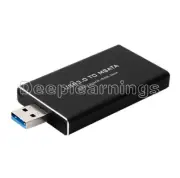 USB 3.0 to mSATA SSD Hard Disk Converter Adapter Enclosure External Case Box NEW