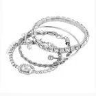 Veile Studios Fashion Jewelry Four Piece Crystal Bracelet Set Bohemian Design Fo