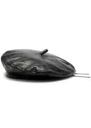 Eugenia Kim Carter Leather Beret - Black ONE SIZE