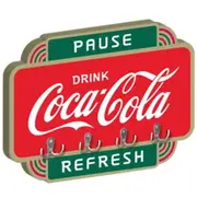 Coke Coca Cola Wooden Key Holder Rack Hook