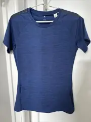 ADIDAS Womens Sports Short Sleeves Exercise Top LadiesActivewear Climacool Blue