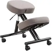 Ergonomic Kneeling Chair, Home Office Chairs Thick Cushion Pad, Flexible Rolling Adjustable Work Desk Stool, Seating Improve Posture Now & Neck Pain