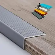 Stairs Edge Protection Stair Nosing Edge Trim Stair Nosing Stair Profile, Non-Slip Stair Nosing, Staircase Stair Nosing Aluminum Corner Profile, Easy Installation, L Shape Corner Protection Profile-G