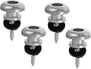 VICASKY Acoustic Guitar Strap Locks Locking Guitar Strap Pins Bass Ukulele Metal Rubber Locking Button Set