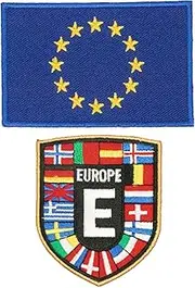 A-ONE European Union Tactical Shield Patch+EU National Flag Morale Embroidery Patch, Patches for Decorate Uniform Battle Outfit Battle Cap Gloves Boonie Hat Army Cloth Jacket No.001C