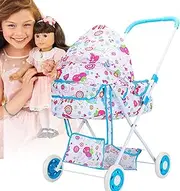 Baby Stroller for Dolls,Baby Doll Accessories High Chair | High-Strength Frame Nursery Toy Stroller Realistic Pretend Play for Children's Day Birthday Easter