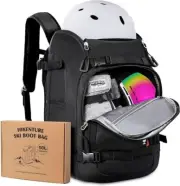 HIKENATURE Ski Boot Bag Backpack 50L Padded Snowboard Gear Pack NEW